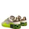White Yellow Portofino Leather Sneakers Shoes - Image 4