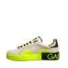 White Yellow Portofino Leather Sneakers Shoes - Image 5