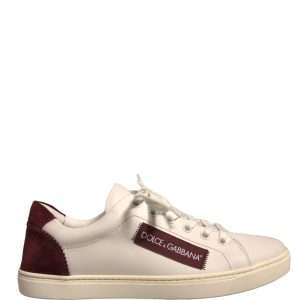 White Suede Leather Low Top Sneakers Shoes