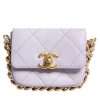 Blue Quilted Calfskin Framing Chain Flap Mini crossbody Bag - Image 2