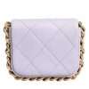 Blue Quilted Calfskin Framing Chain Flap Mini crossbody Bag - Image 4