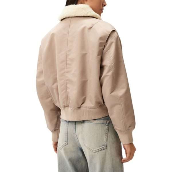 Beige Polyester Jackets & Coat - Image 2
