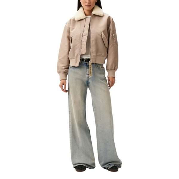Beige Polyester Jackets & Coat - Image 5