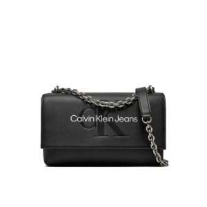 Black And White Artificial Leather Handbag