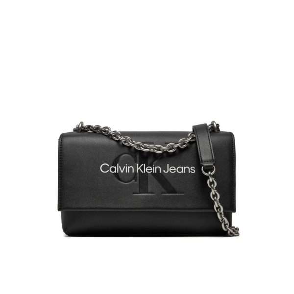 Black And White Artificial Leather Handbag