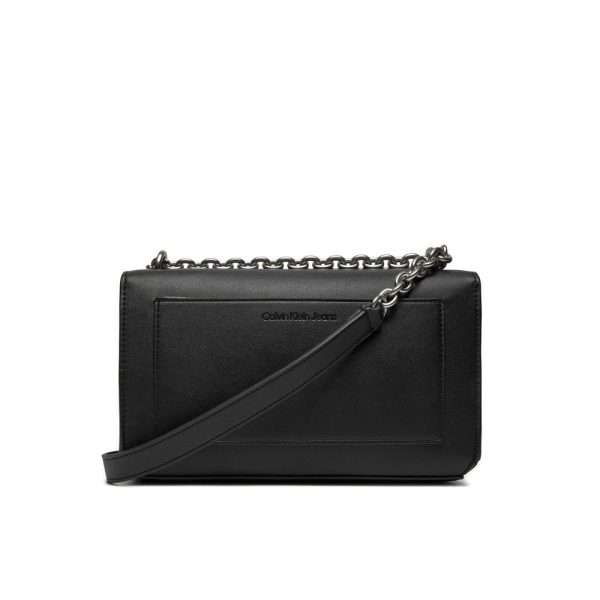 Black And White Artificial Leather Handbag - Image 4