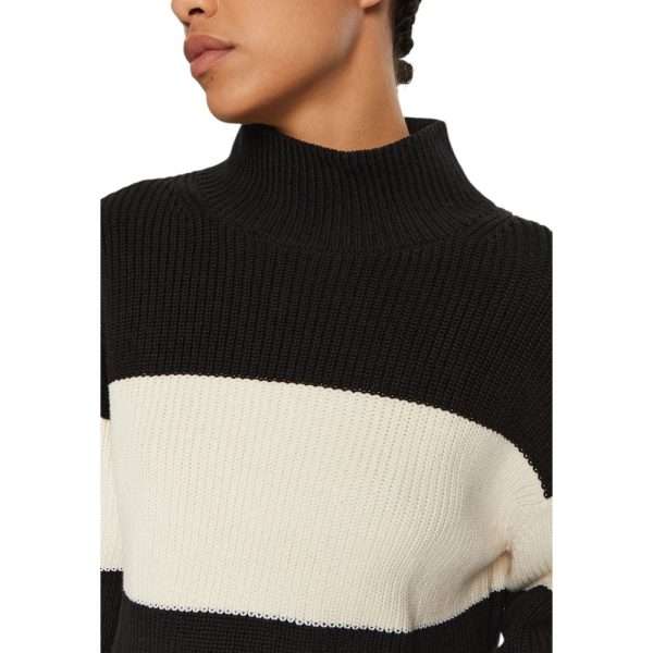 Black And White Cotton Sweater - Image 3