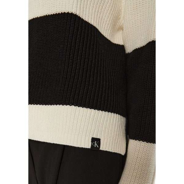 Black And White Cotton Sweater - Image 4