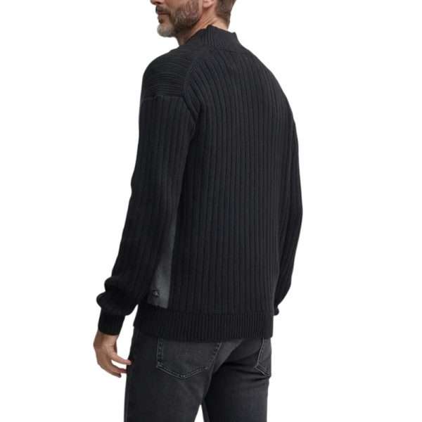 Black Cotton Cardigan - Image 3