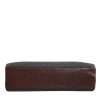 Brown Gray Leather Cognac Wool Business Tote Bag - Image 5