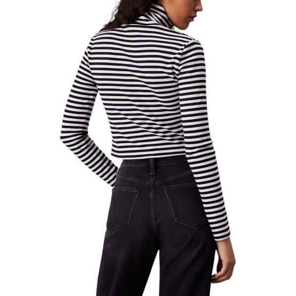 Black And White Cotton Tops & T-Shirt - Image 2