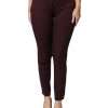 Maroon Mid Waist Tapered Skinny Dress Pants - Image 2