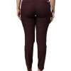 Maroon Mid Waist Tapered Skinny Dress Pants - Image 4