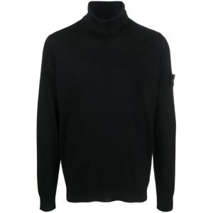 Black Wool Men Sweater