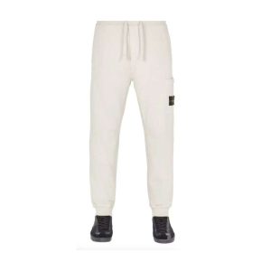 Beige Cotton Men Pants