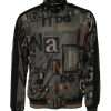 Army Green Polyester Logo Full Zip Sweater - Image 2