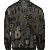 Army Green Polyester Logo Full Zip Sweater - Image 4