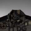 Army Green Polyester Logo Full Zip Sweater - Image 5