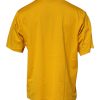 Dark Yellow Logo Cotton Men Crew Neck T-shirt - Image 4