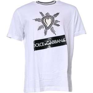 White Sacred Heart Short Sleeve T-shirt