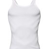 Ivory Cotton Sleeveless Round Neck Tank T-shirt - Image 2