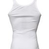 Ivory Cotton Sleeveless Round Neck Tank T-shirt - Image 3