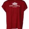 Red Logo Crown Cotton Crew Neck T-shirt - Image 2