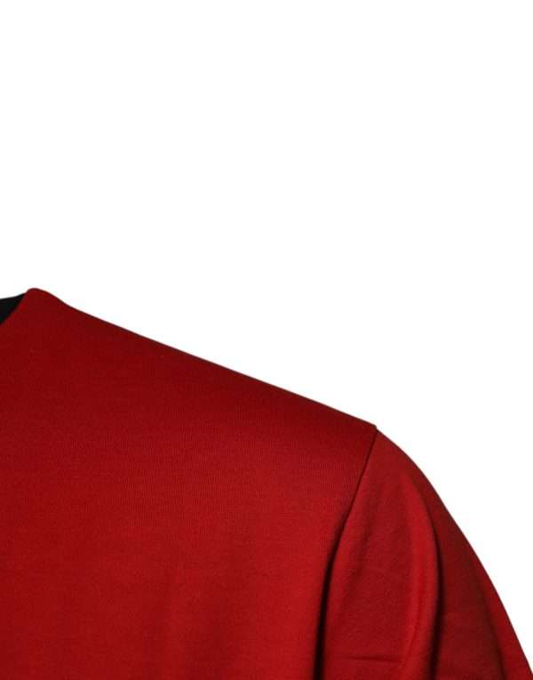 Red Logo Crown Cotton Crew Neck T-shirt - Image 3