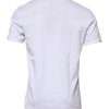 White Cotton Crew Neck Short Sleeves T-shirt - Image 4