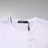 White Cotton Crew Neck Short Sleeves T-shirt - Image 5