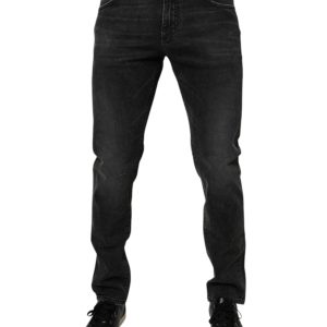 Black Cotton Stretch Skinny Men Denim Jeans