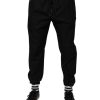 Black Cotton Men Jogger Sweatpants Pants - Image 2