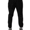 Black Cotton Men Jogger Sweatpants Pants - Image 4