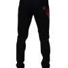 Black Cotton Stretch Slim Fit Men Denim Jeans - Image 4