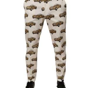 Off White Cars Cotton Skinny Men Denim Jeans