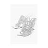 Silver Leather Women Sandal - Image 2