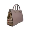Small Banwell Leather Tote Bag Purse Grey Mink - Image 3