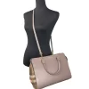 Small Banwell Leather Tote Bag Purse Grey Mink - Image 2