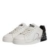 White Black Logo Portofino Men Sneaker Shoes - Image 4