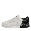 White Black Logo Portofino Men Sneaker Shoes - Image 6