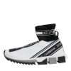 White Black Sorrento Socks Sneakers Shoes - Image 6