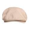 Beige Cotton Newsboy Capello Cabbie Hat - Image 2