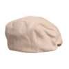 Beige Cotton Newsboy Capello Cabbie Hat - Image 5