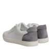 White Suede Leather Low Top Sneakers Shoes - Image 5