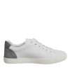 White Suede Leather Low Top Sneakers Shoes - Image 7