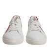 White Suede Leather Low Top Sneakers Shoes - Image 2