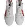 White Suede Leather Low Top Sneakers Shoes - Image 3