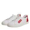 White Suede Leather Low Top Sneakers Shoes - Image 4