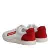 White Suede Leather Low Top Sneakers Shoes - Image 5