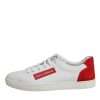 White Suede Leather Low Top Sneakers Shoes - Image 6
